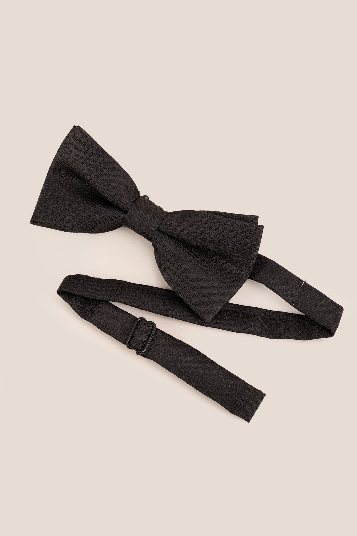 Oswin Hyde Black Self Texture Bowtie delicate self-textured pattern enhances the classic black shade