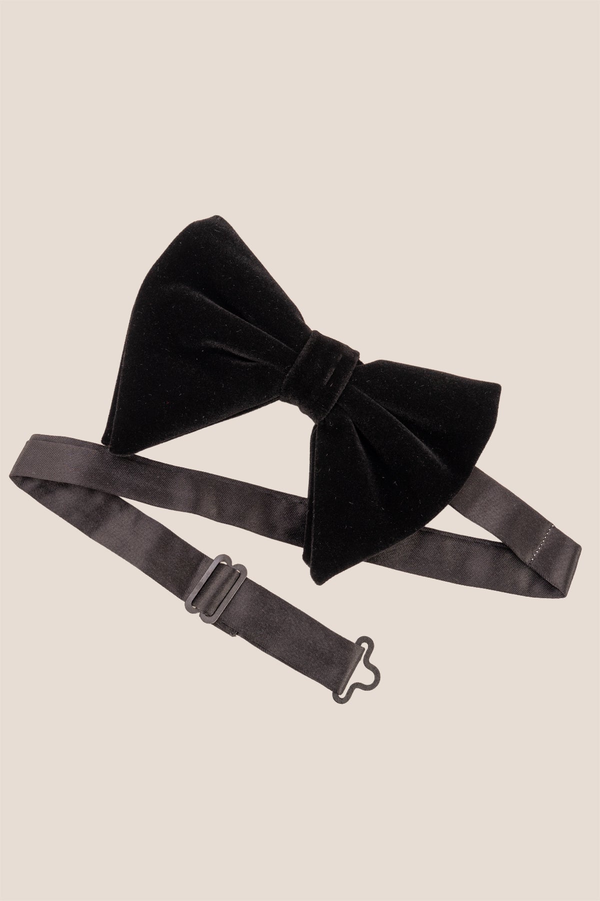 Velvet Bond Black bow tie for men, designed with premium velvet for a luxurious feel and refined look