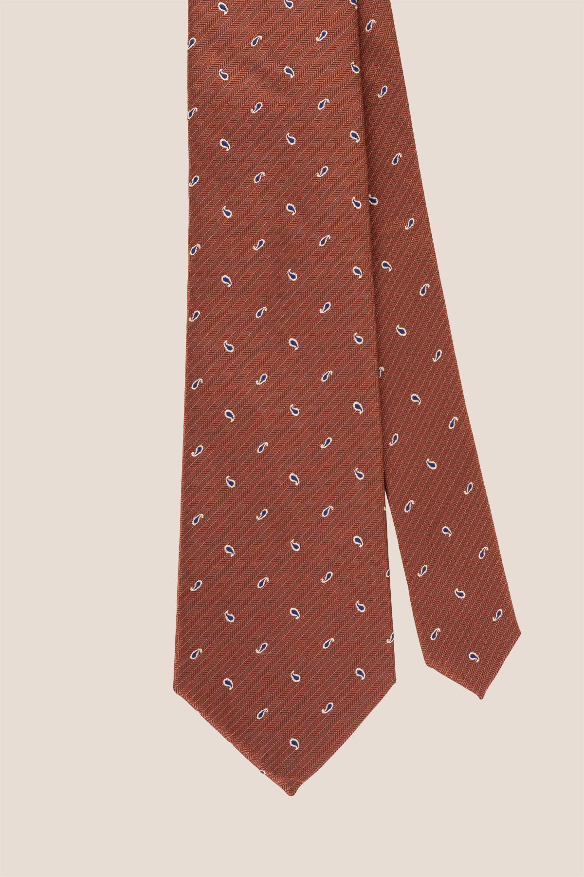 Oswin Hyde Bronze Micro Paisley ties for men. Featuring a rich bronze color and delicate paisley patterns, made from premium material.