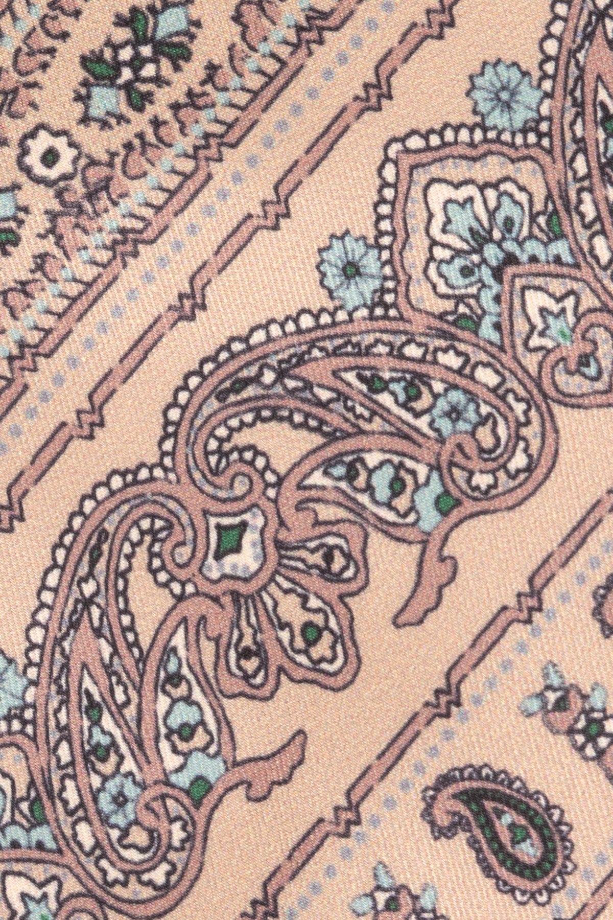 Paisley Classic Champagne necktie for men featuring intricate paisley pattern and elegant champagne hue, perfect for formal or semi-formal occasions