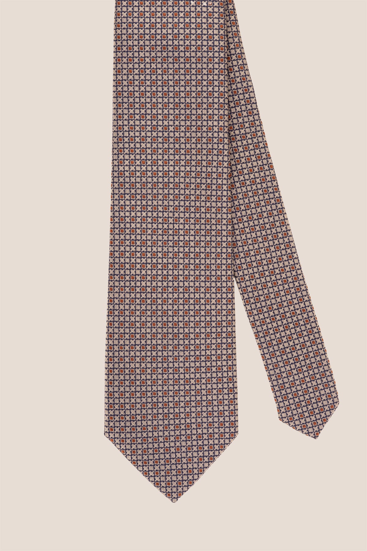 Brown Retro Texture tie for men, designed to add a unique, vintage-inspired touch to your wardrobe. Featuring an intricate retro texture in a rich brown colour