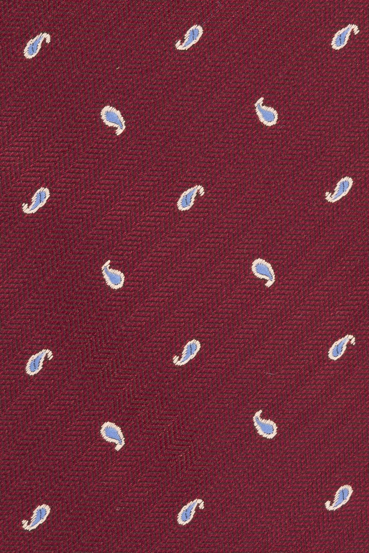 Bordo Micro Paisley tie for men featuring a rich burgundy paisley pattern, crafted to add elegance and sophistication to formal or semi-formal attire.