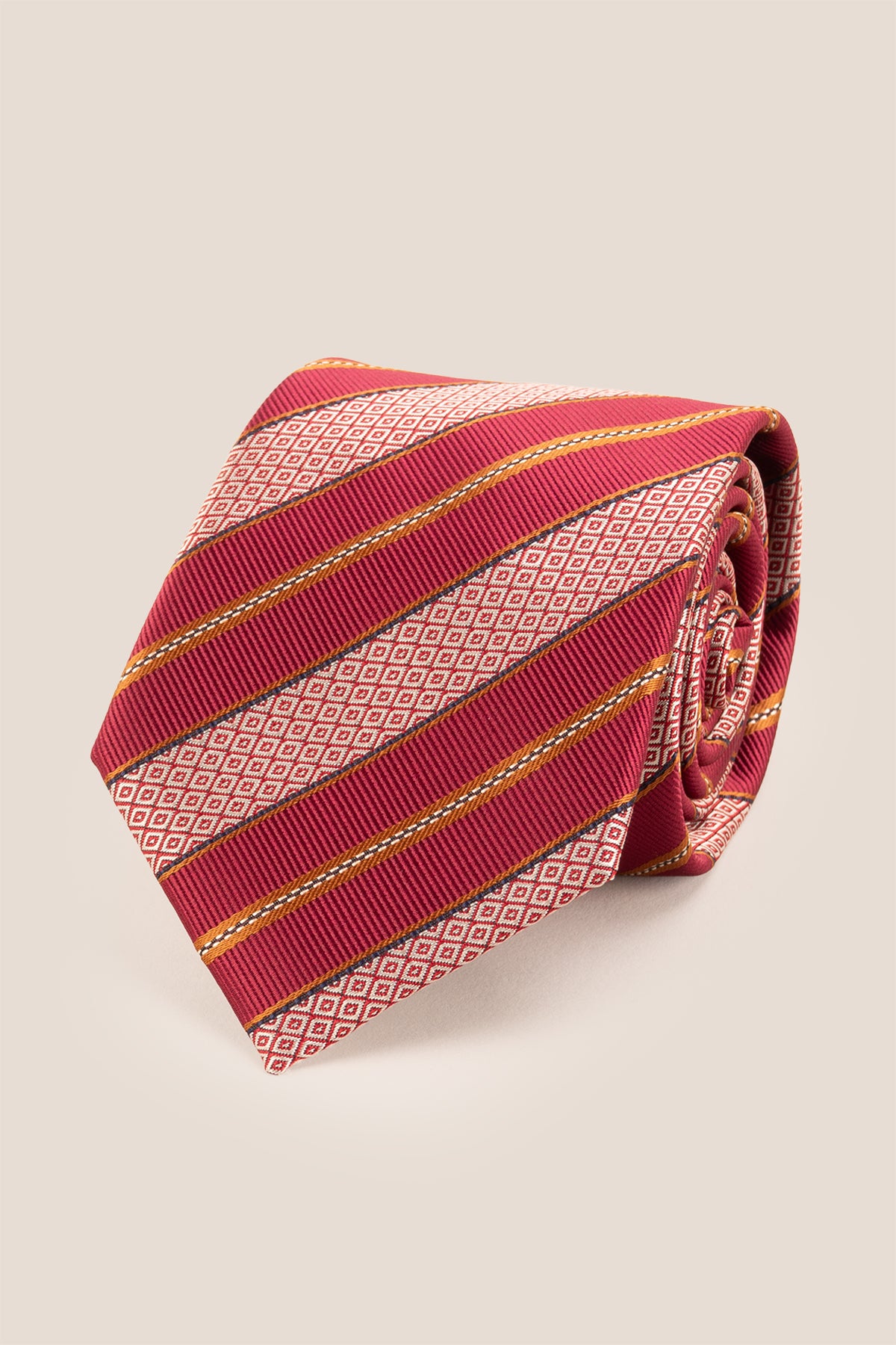 Vintage Red Stripes ties for men, crafted for timeless appeal and modern sophistication with bold red stripes, creating a striking design