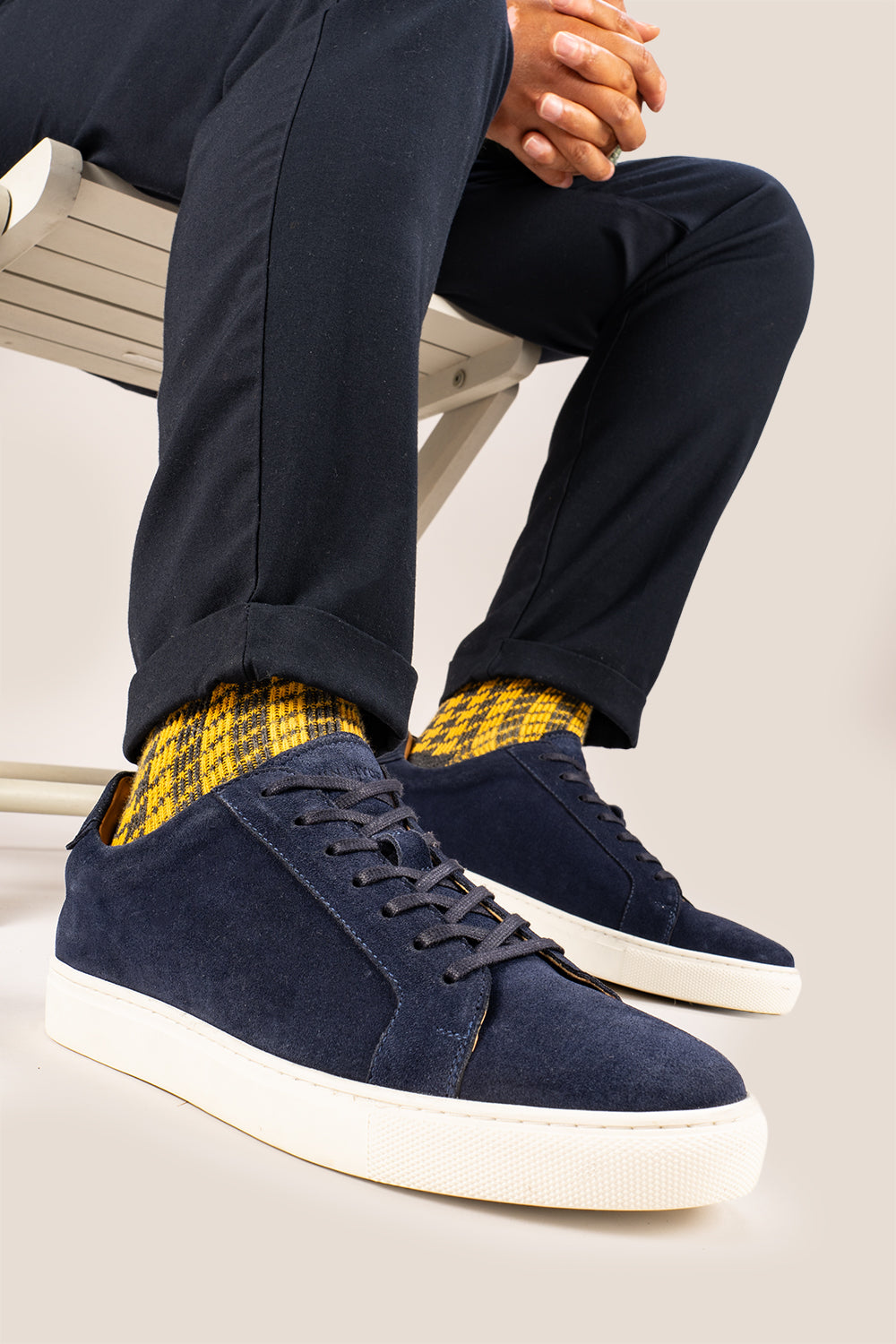 Harper Navy Suede