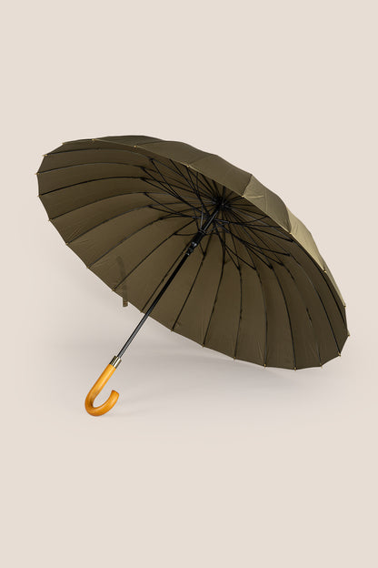 Oswin Hyde umbrella with wooden handle in green