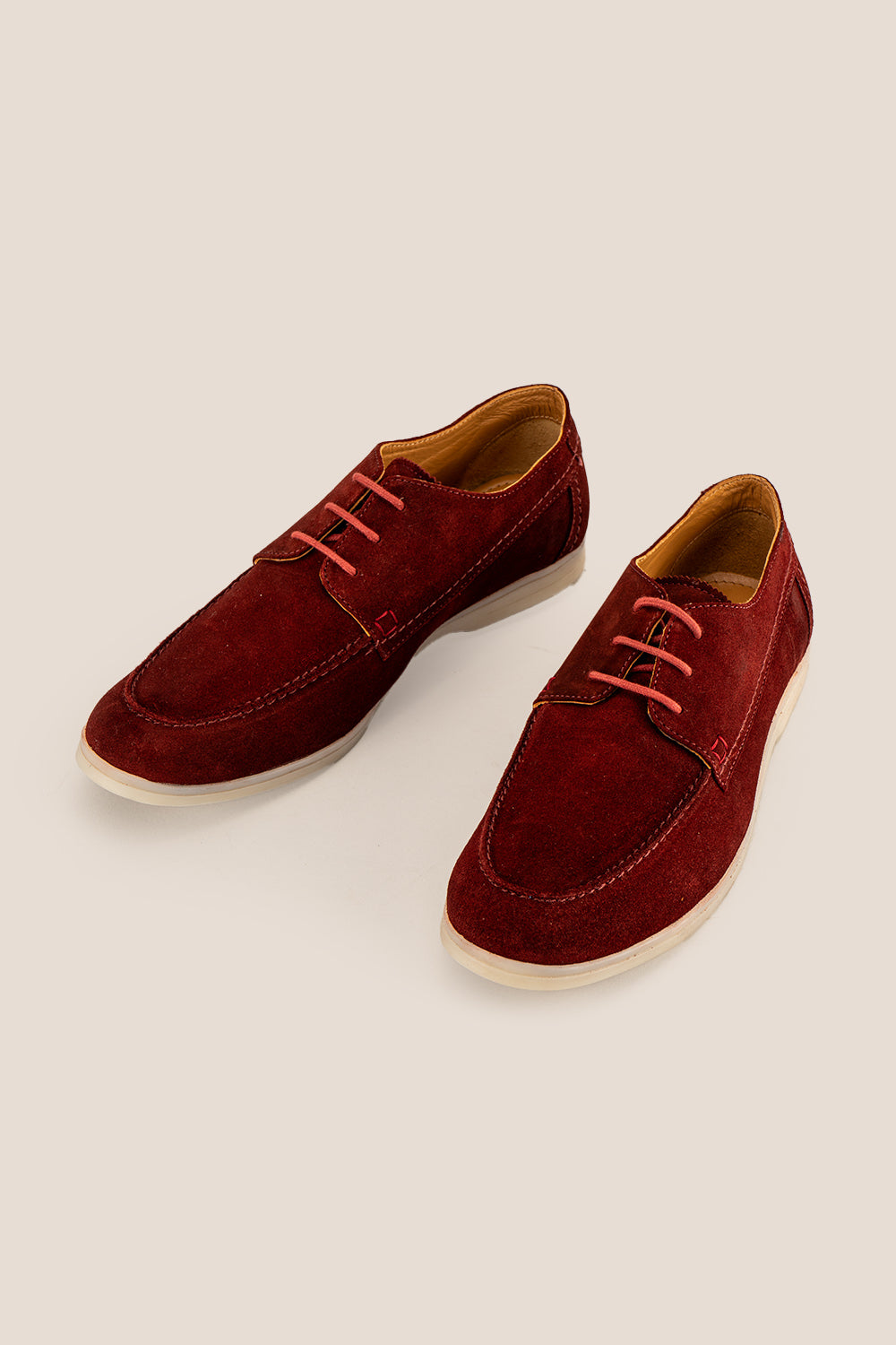 Eric Red suede mens deck shoe oswin hyde 
