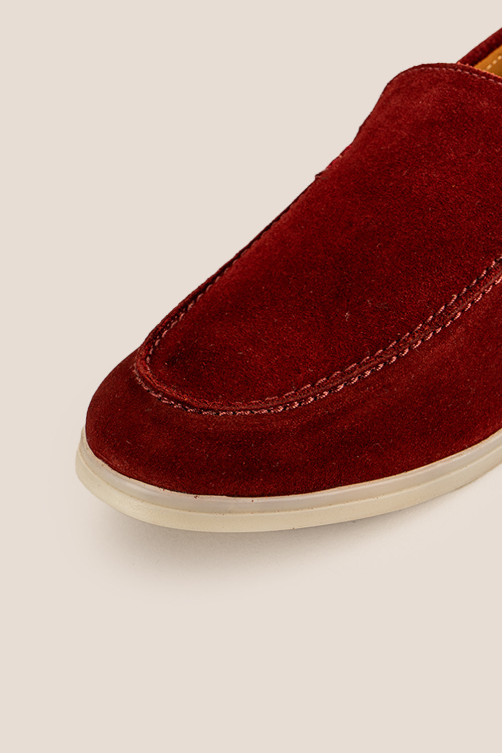 Cole red suede loafers oswin hyde