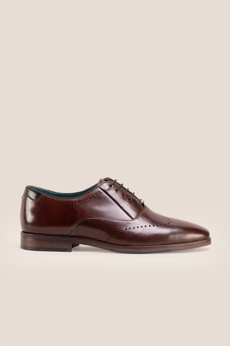Oswin Hyde: Dean Brown Leather Oxford Shoe display picture 1