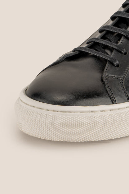 harper black leather sneakers oswin hyde