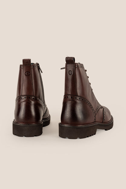Graham Brown Leather Lace-up Brogue Boots | Oswin Hyde