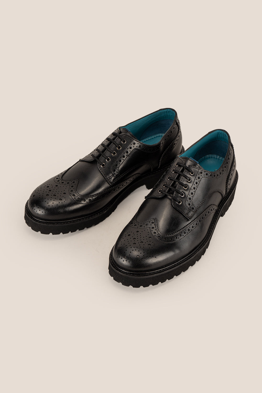 Gordon Black Men's Leather Derby Brogue Shoe | Oswin Hyde