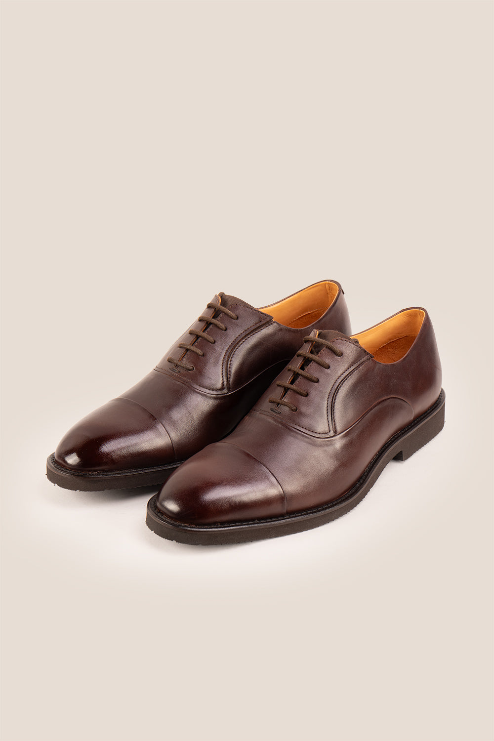 Grayson brown Oxford leather shoes for men, classic formal footwear crafted from premium leather, ideal for smart business or evening wear.