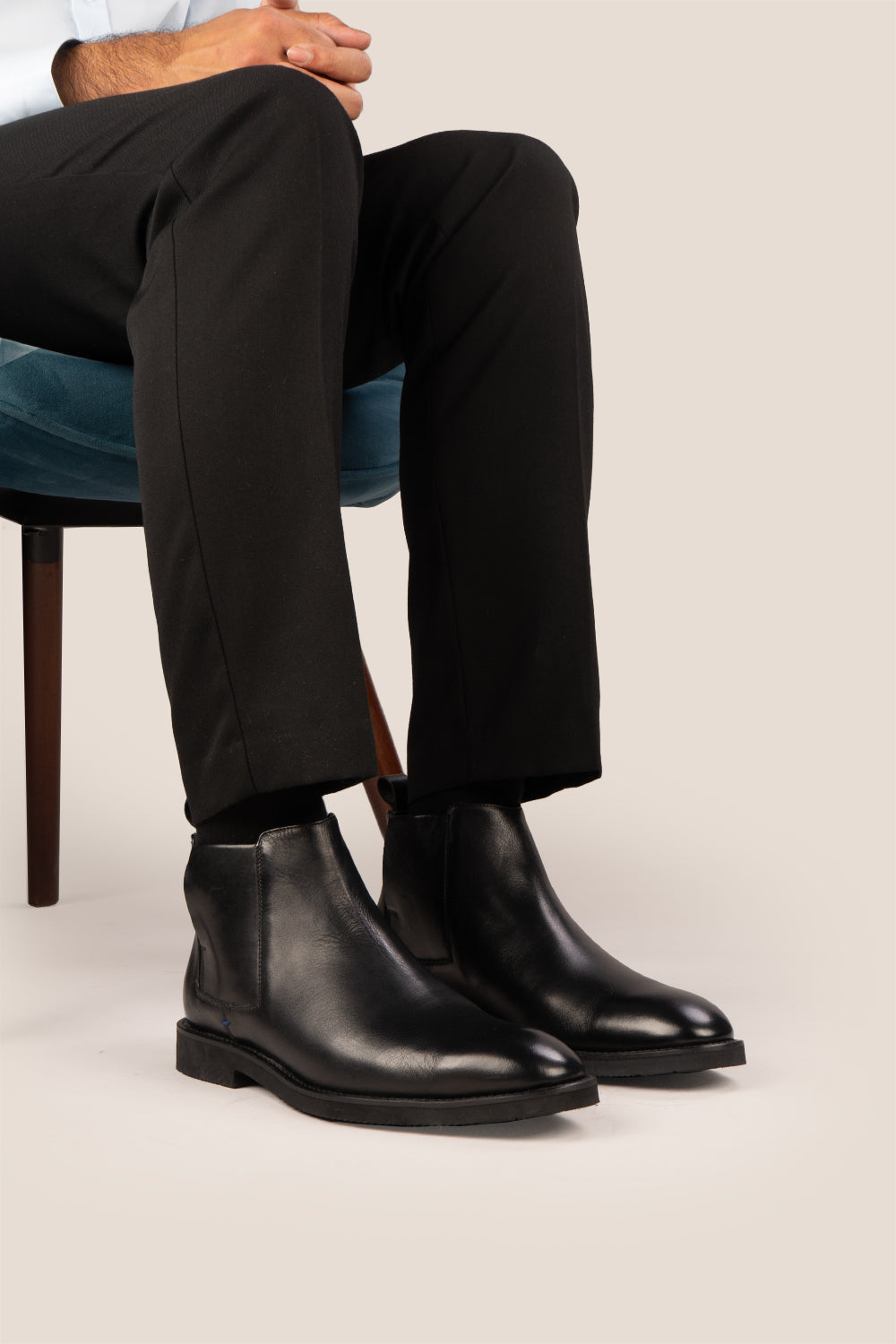 Christopher Black Chelsea boots for men crafted from premium leather with handmade soles, combining luxury, sophistication, and refined style for formal and office wear.