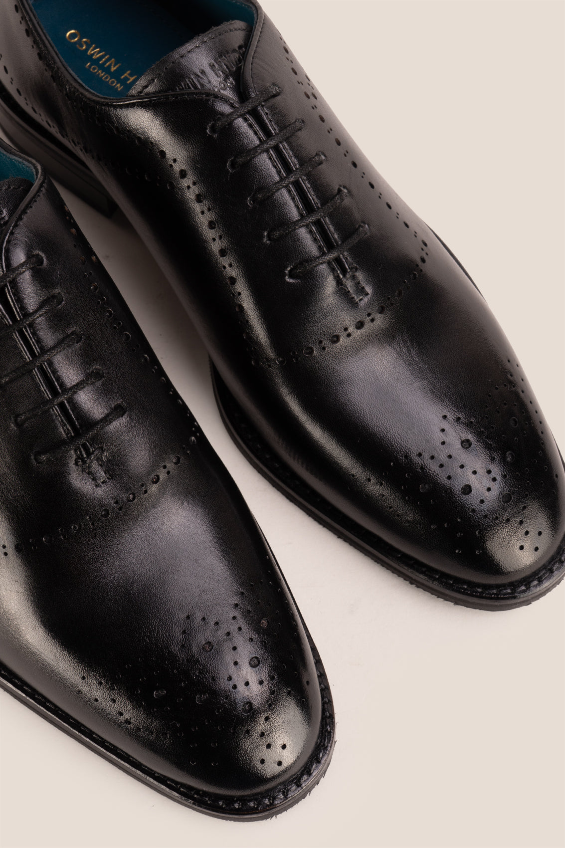 Oswin Hyde: Melton Black Oxford Men's Leather Shoes