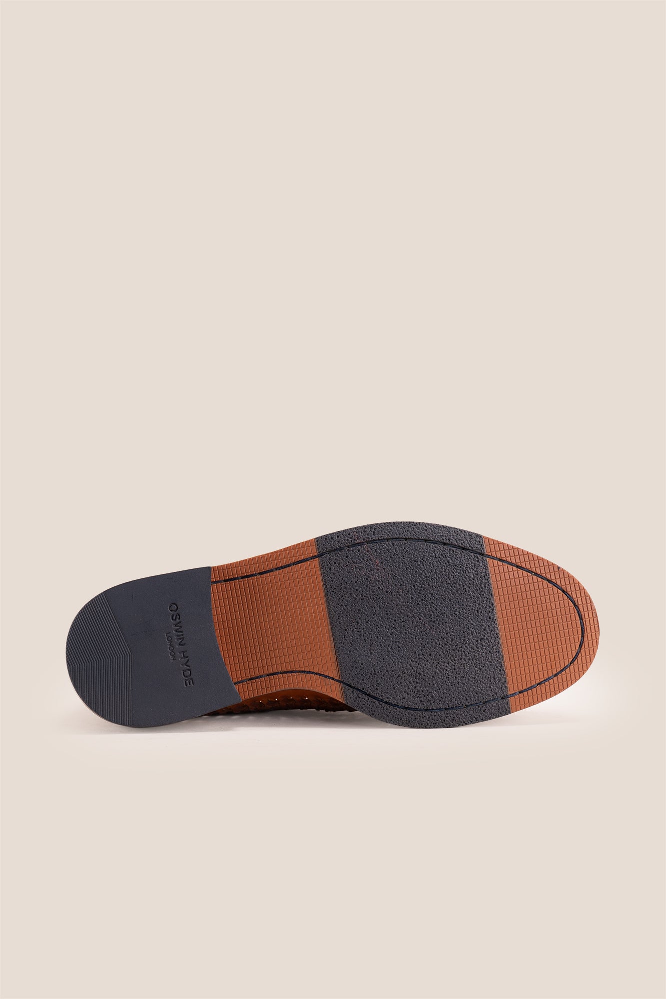 Finley tan woven leather loafer for men, showcasing premium craftsmanship with a sophisticated and timeless design