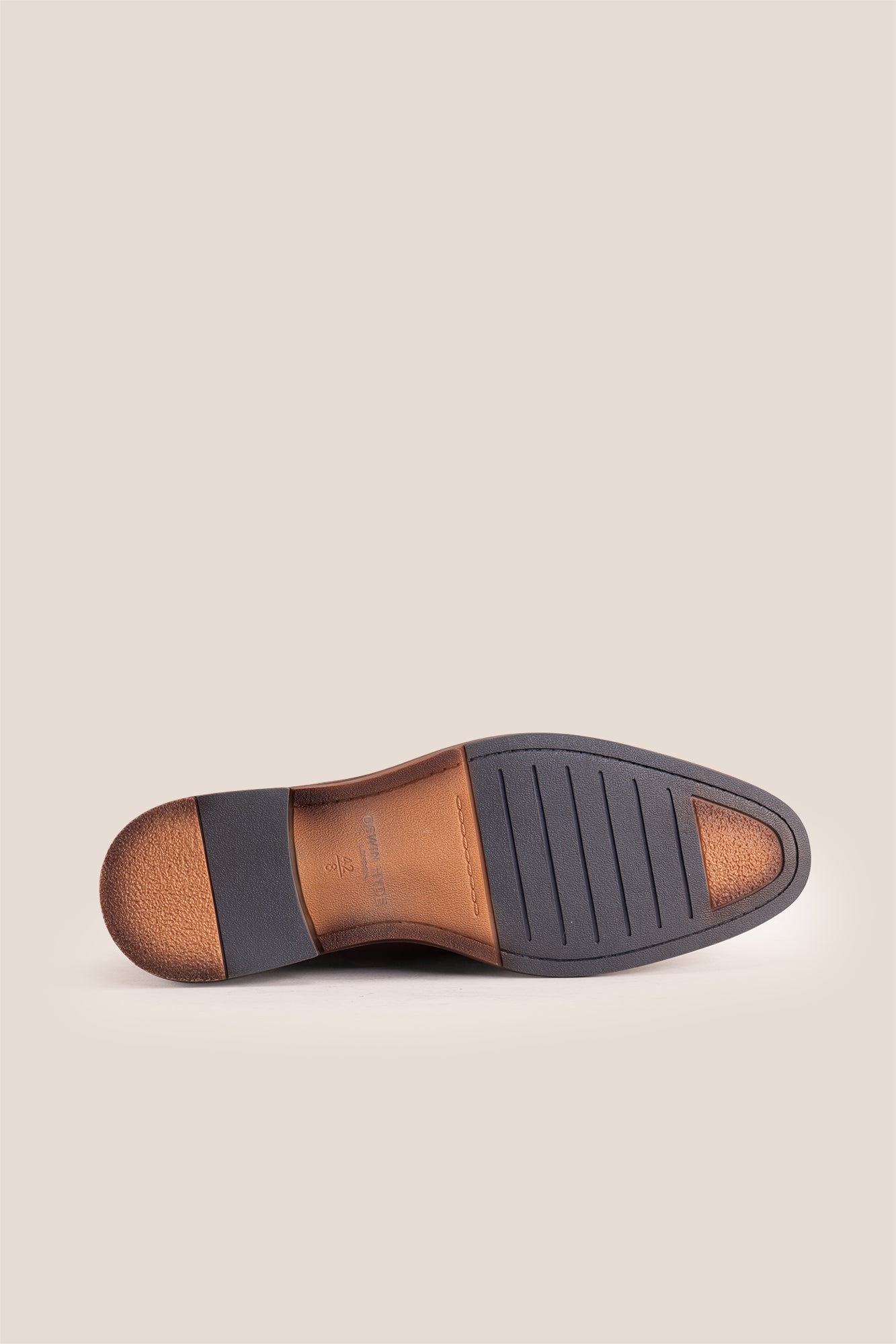 Jarred Brown mens premium leather Oxford shoes featuring a distinctive toecap design and a polished brown finish.