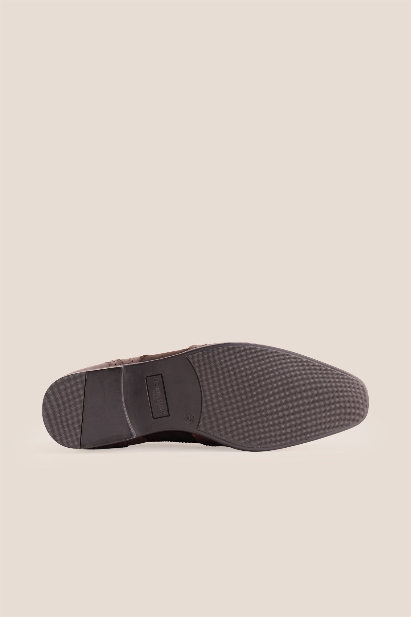 Miller Brown Suede men’s leather and suede brogue shoes with wingtip detailing.