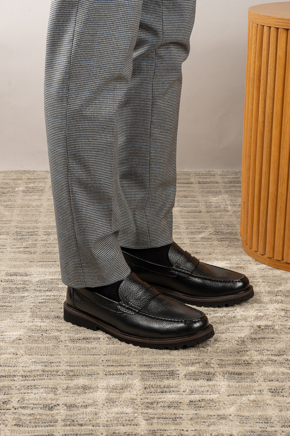 Leather Loafers Designer Penny Loafers Oswin Hyde: Theo Black