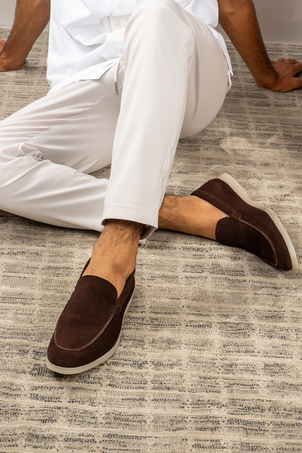 Oswin Hyde: Cole Caribou Suede Men's Loafer - Main Image