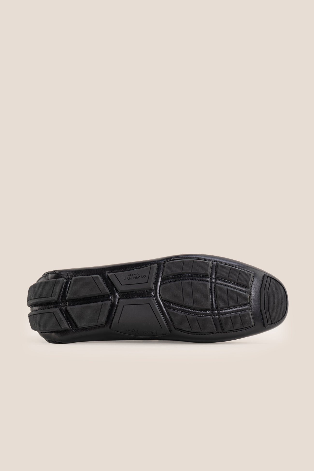 black leather driving loafer with comfort and style where  flexible sole provides excellent grip and support