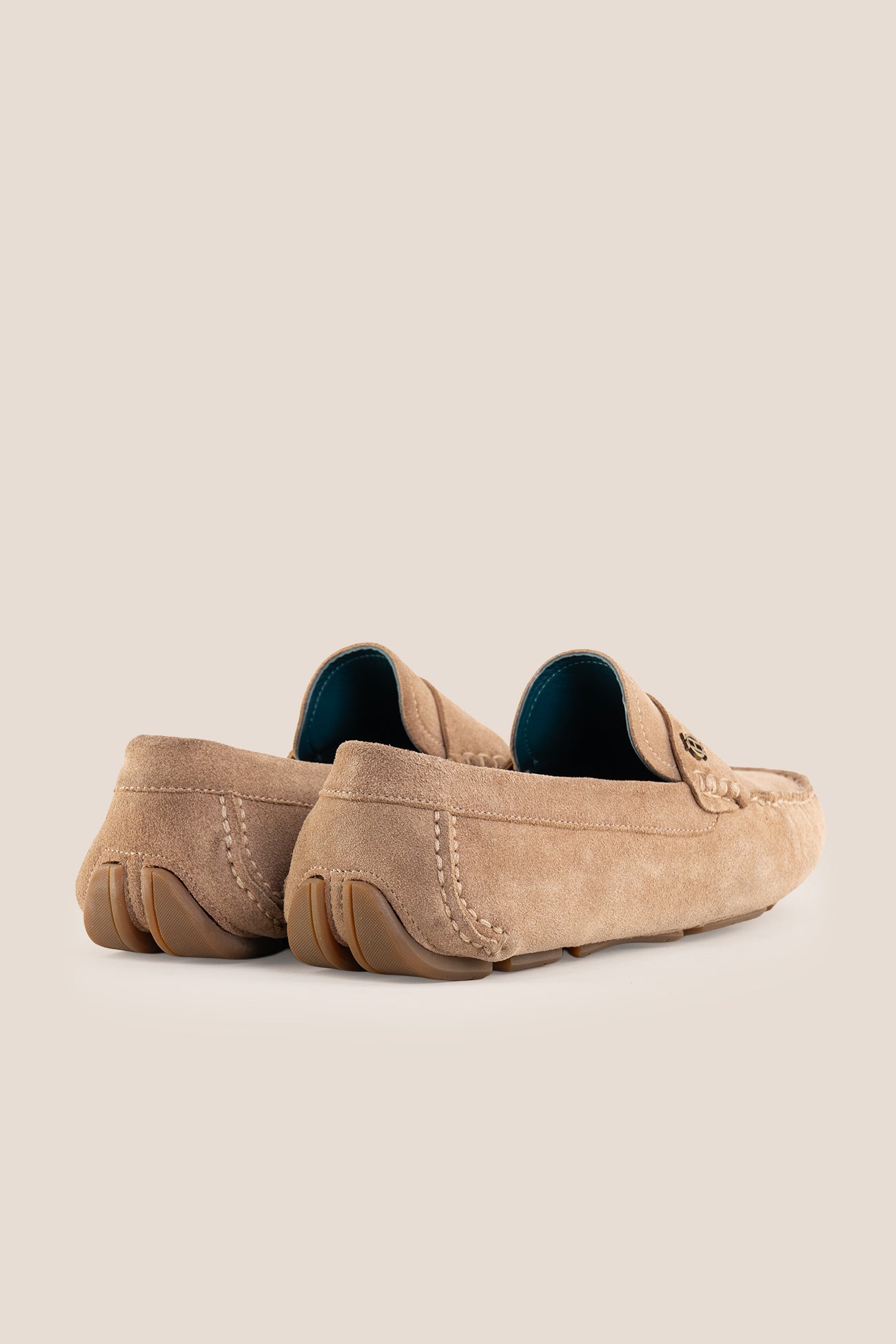 Jenson Sand driving loafer soft suede in a warm sand tone with style and practicality