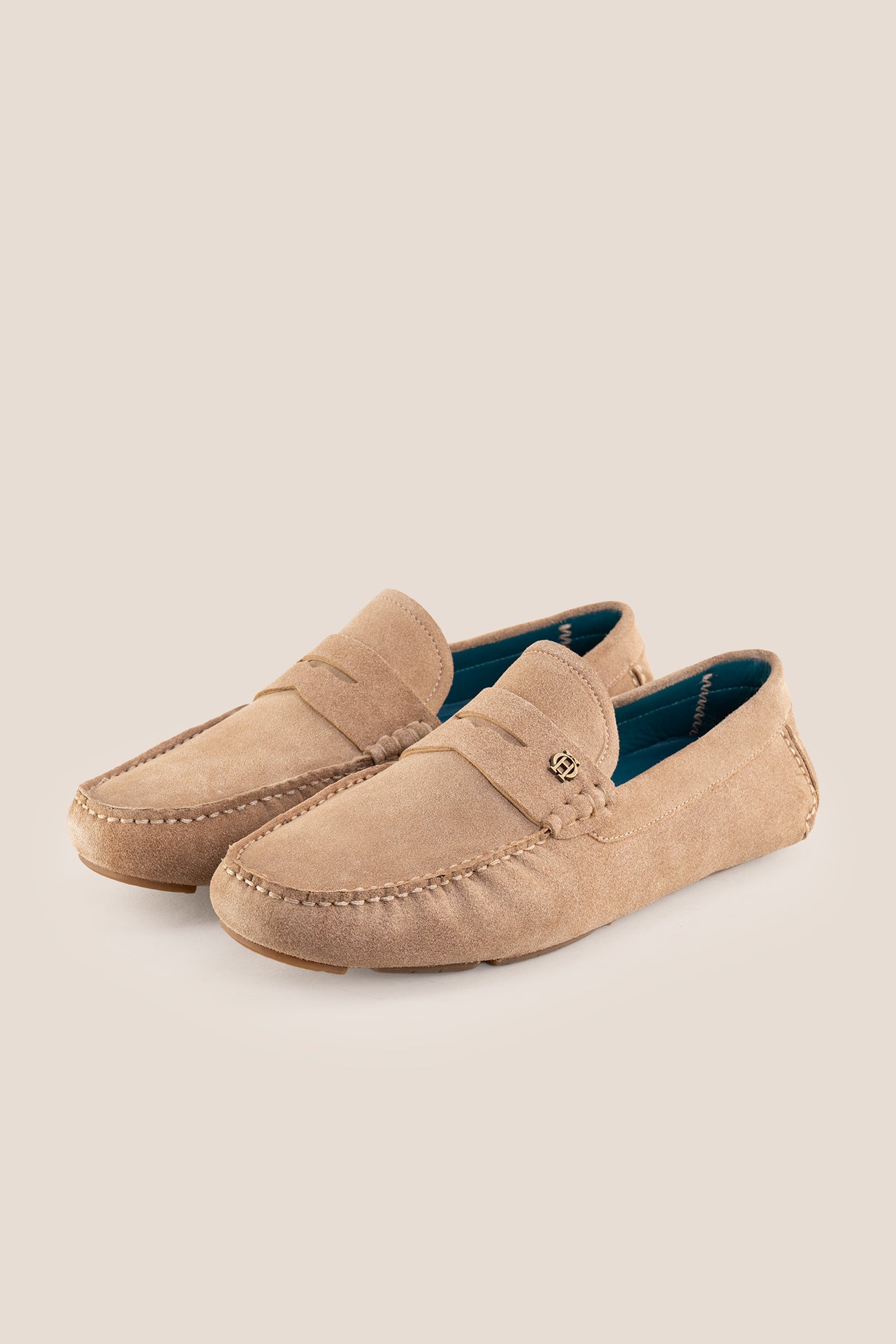 Jenson Sand driving loafer soft suede in a warm sand tone with style and practicality