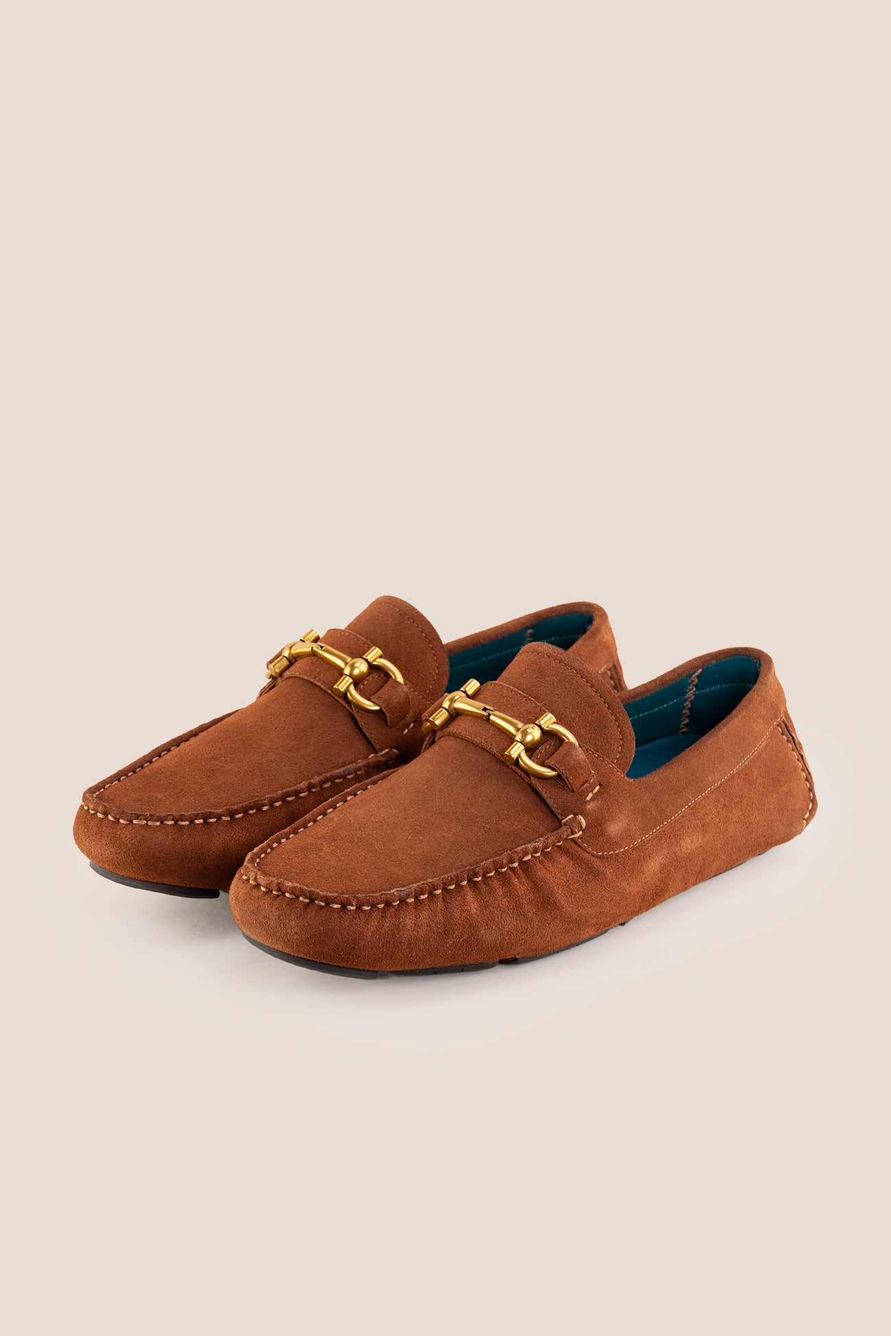 Nigel Tobacco Suede driving loafer comfort and control with horsebit design