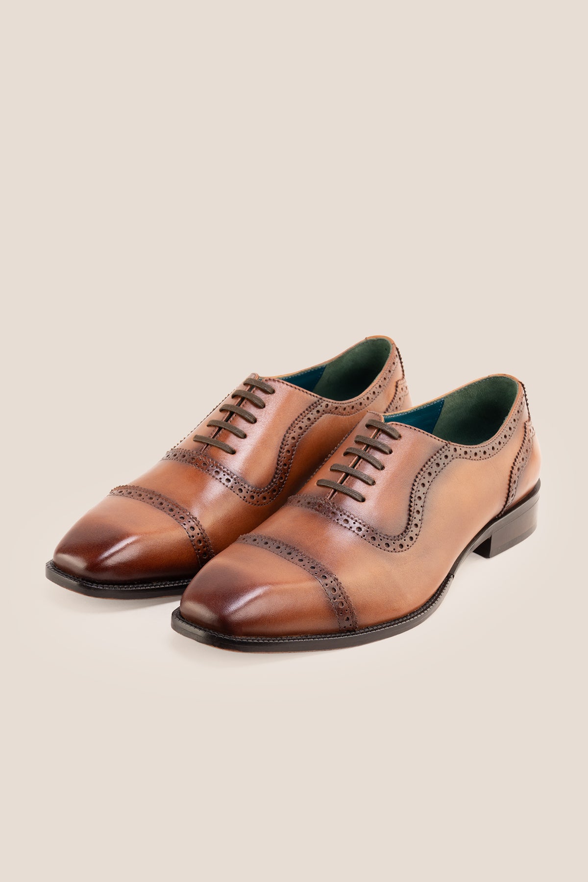 Benedict Tan men's tan leather Oxford shoes