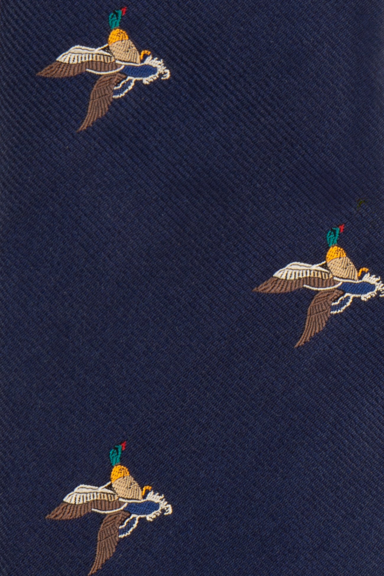 Mallard Navy Silk Tie with luxurious design and pocket square, perfect for weddings and formal occasions.
