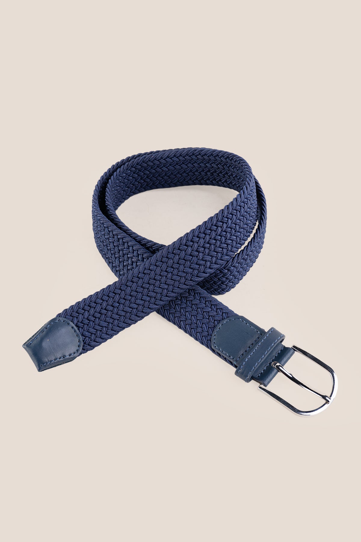Oswin Hyde Aron belt - Navy elastic webbing for formal and smart-casual ensembles