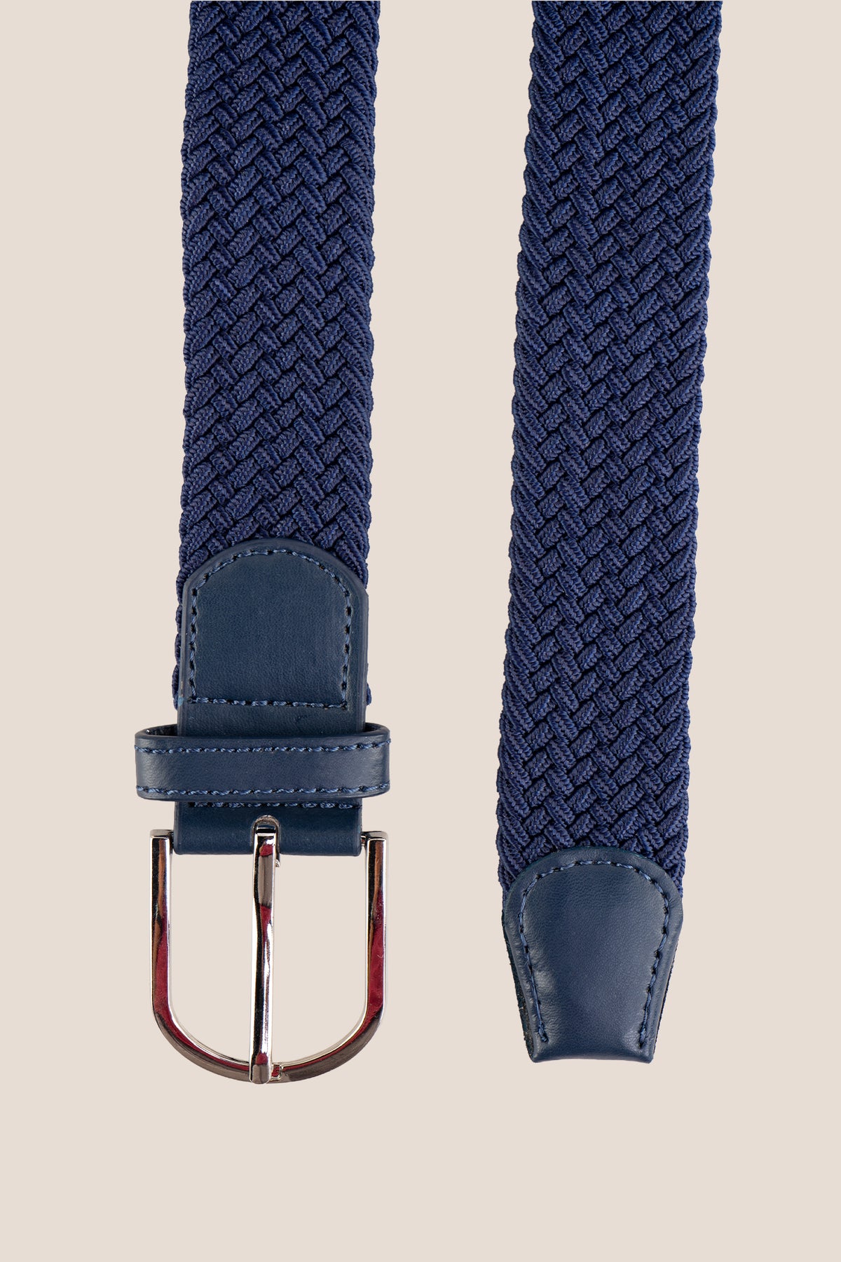 Oswin Hyde Aron belt - Navy elastic webbing for formal and smart-casual ensembles