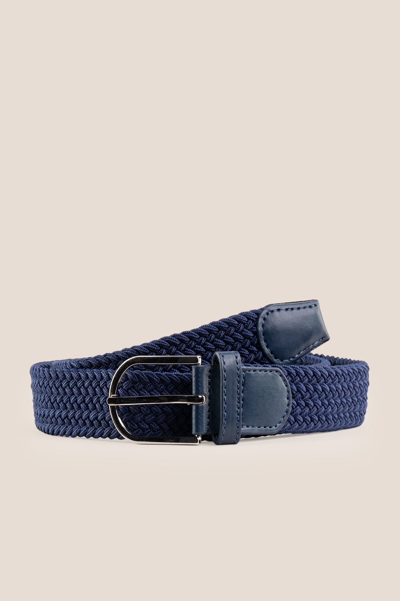 Oswin Hyde Aron belt - Navy elastic webbing for formal and smart-casual ensembles
