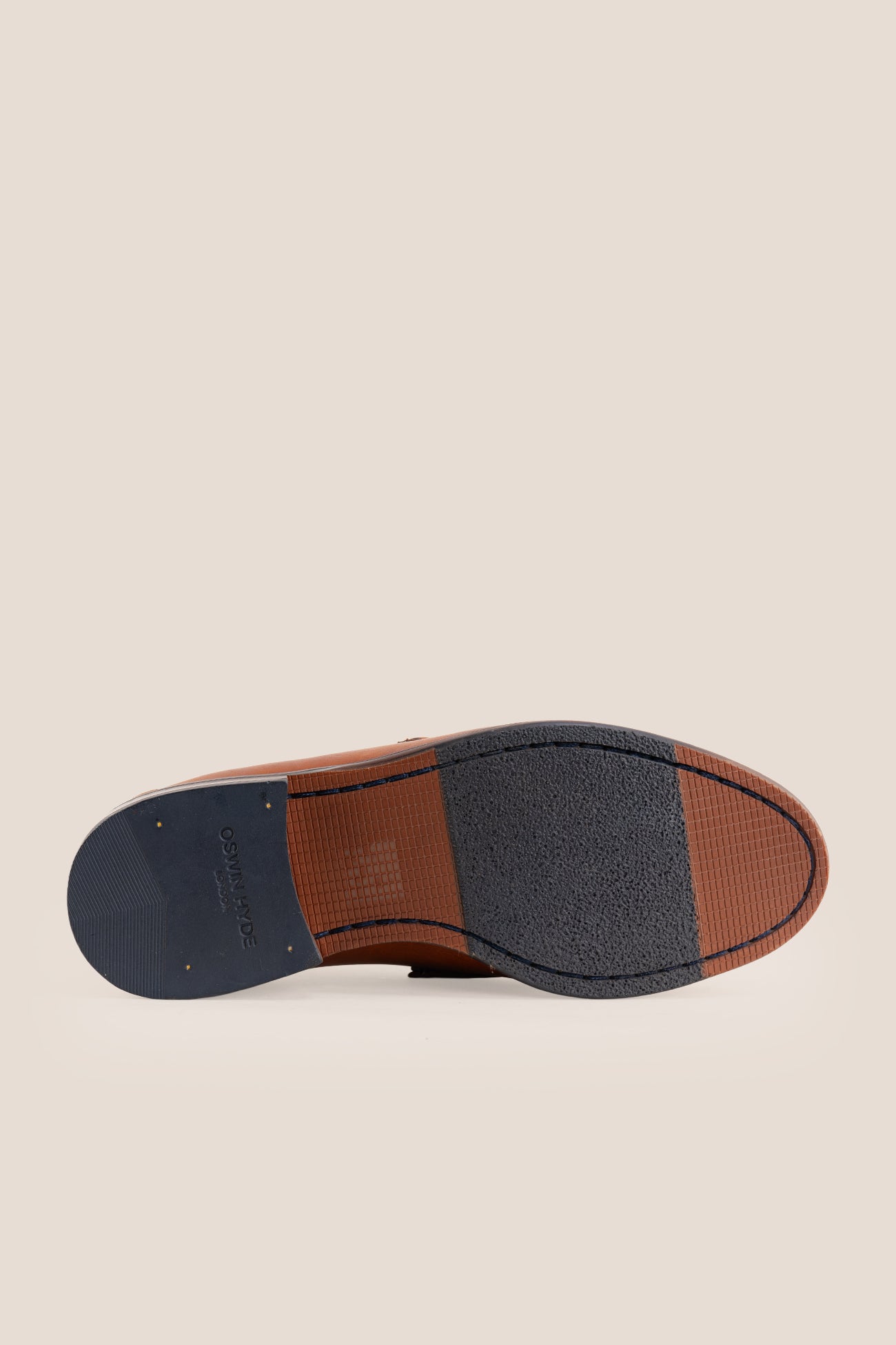 Pair of Oswin Hyde Samuel Bordo burgundy leather horsebit loafers with gold buckle detail and teal lining.