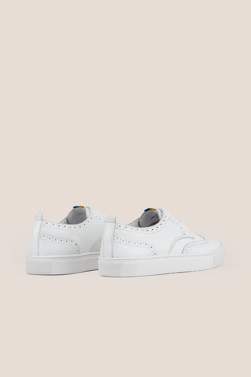 Stan White Leather Brogue Sneakers | Oswin Hyde