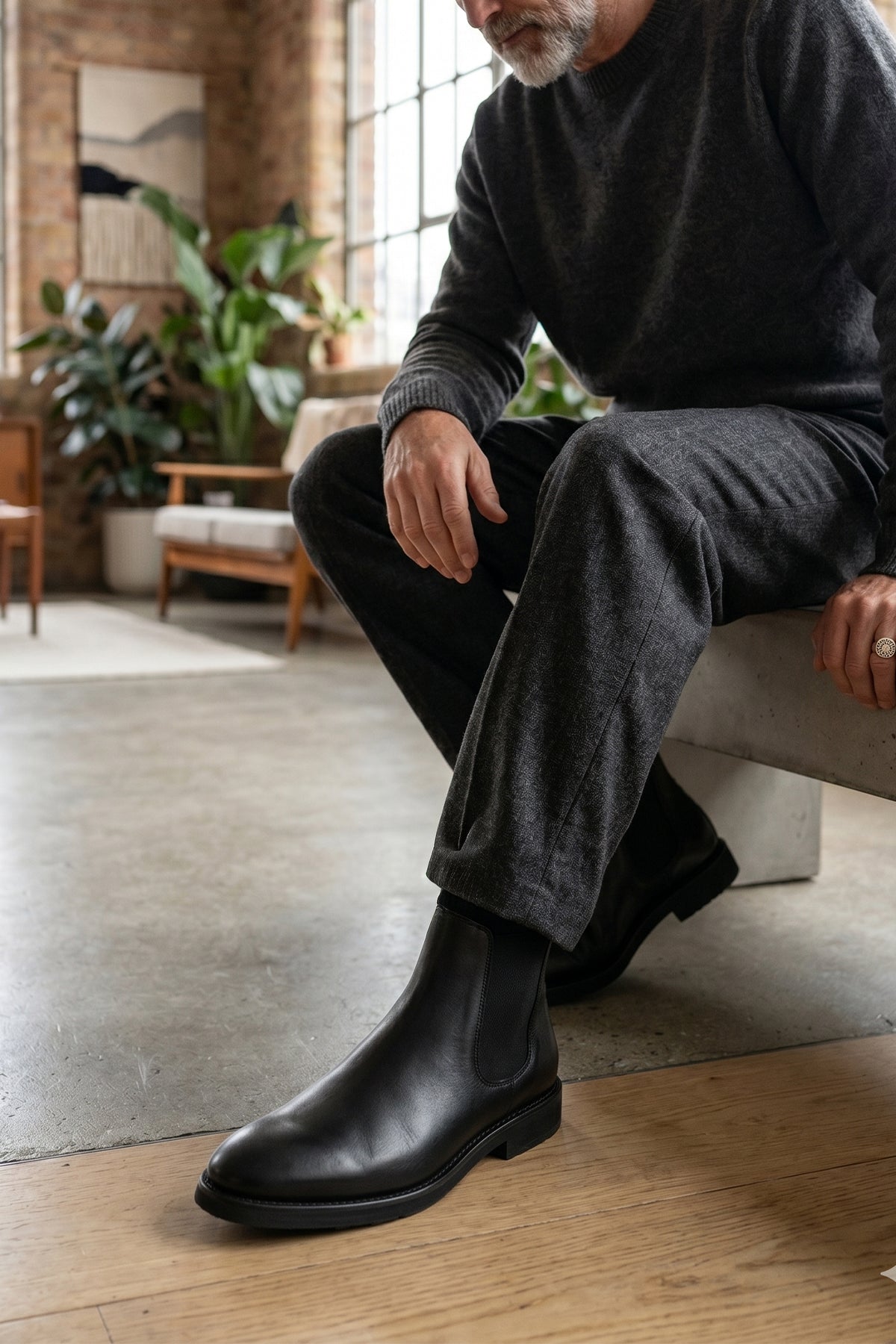 Michael Black Chelsea boots for men crafted in premium leather, designed for modern sophistication, comfort, and versatile casual or smart wear.
