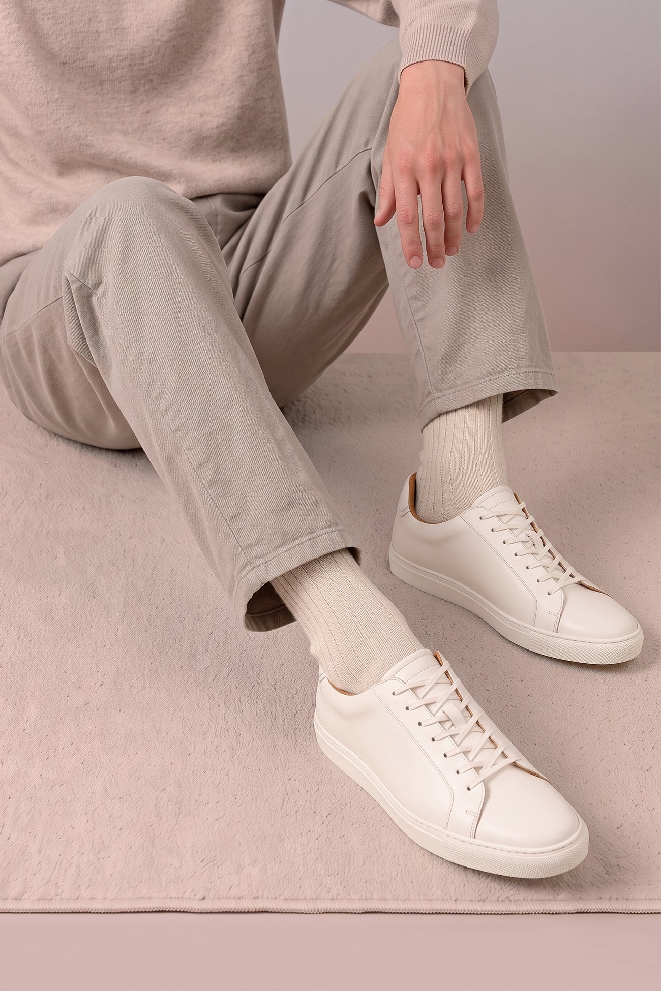 Harper white leather classic trainers for men featuring sleek design, premium leather construction, and comfortable fit ideal for casual and smart looks.