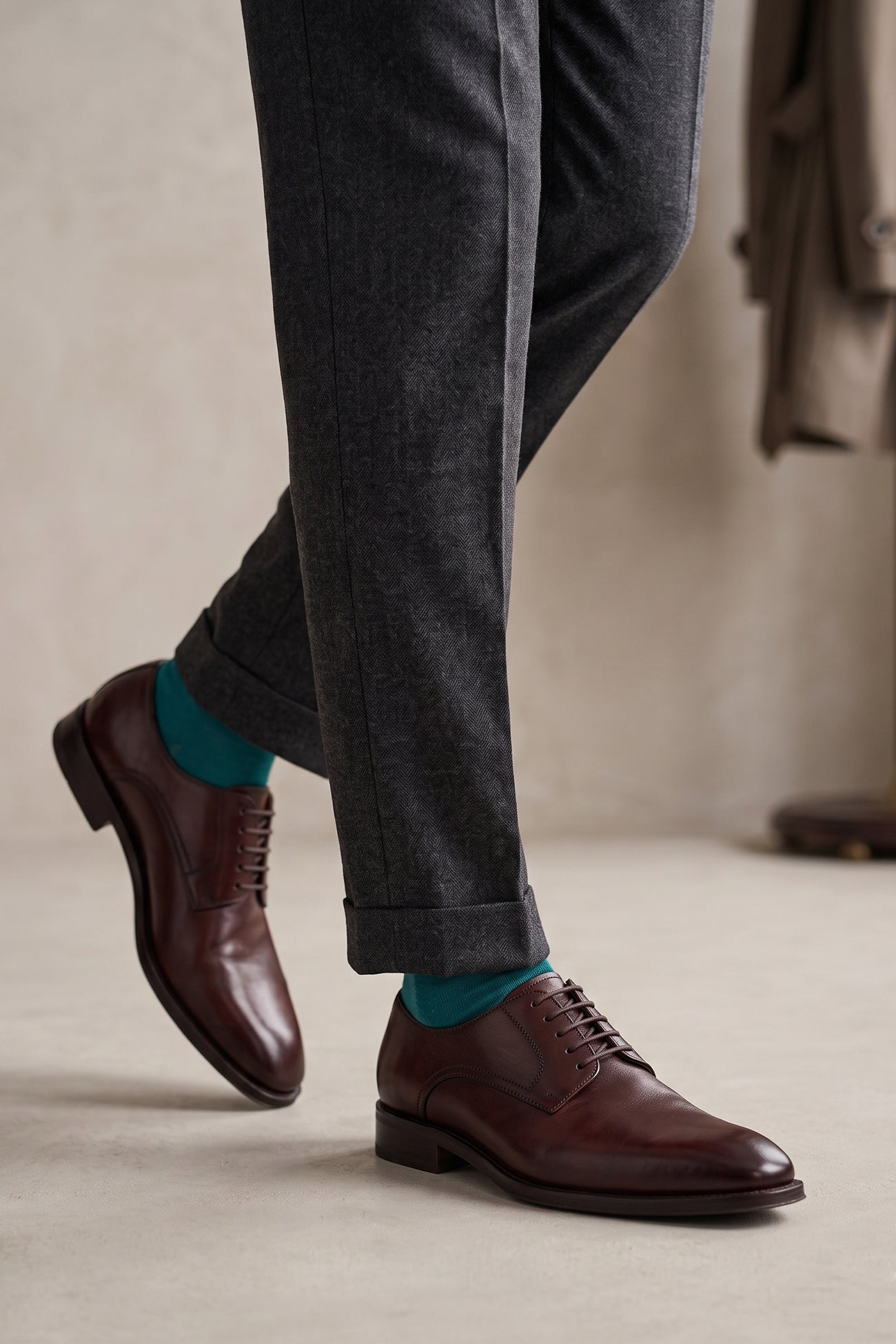 Oswin Hyde's Malcolm brown leather Derby shoe for formal and casual occasions
