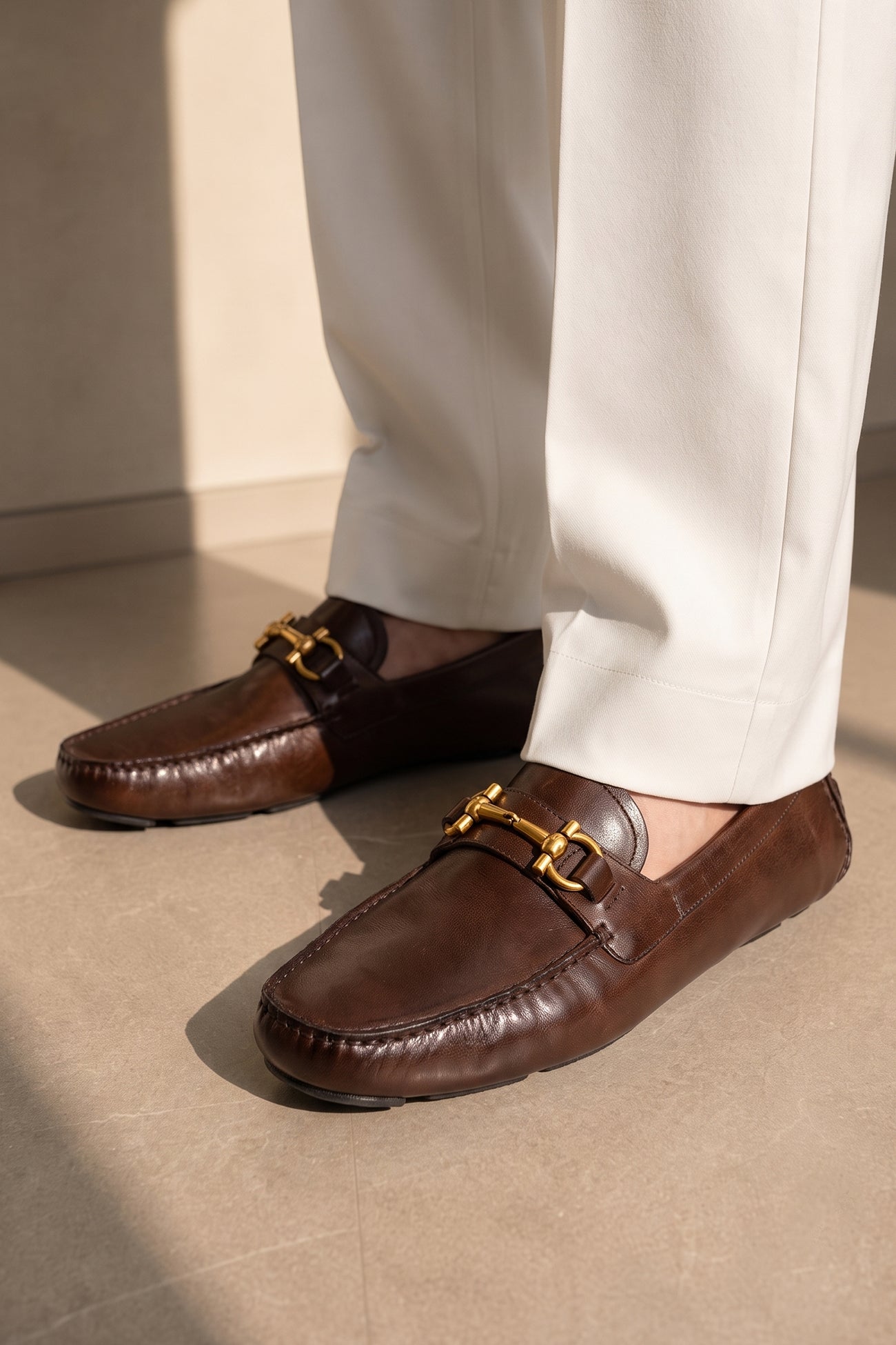 Nigel Brown driving leather loafers for men crafted for comfort and control