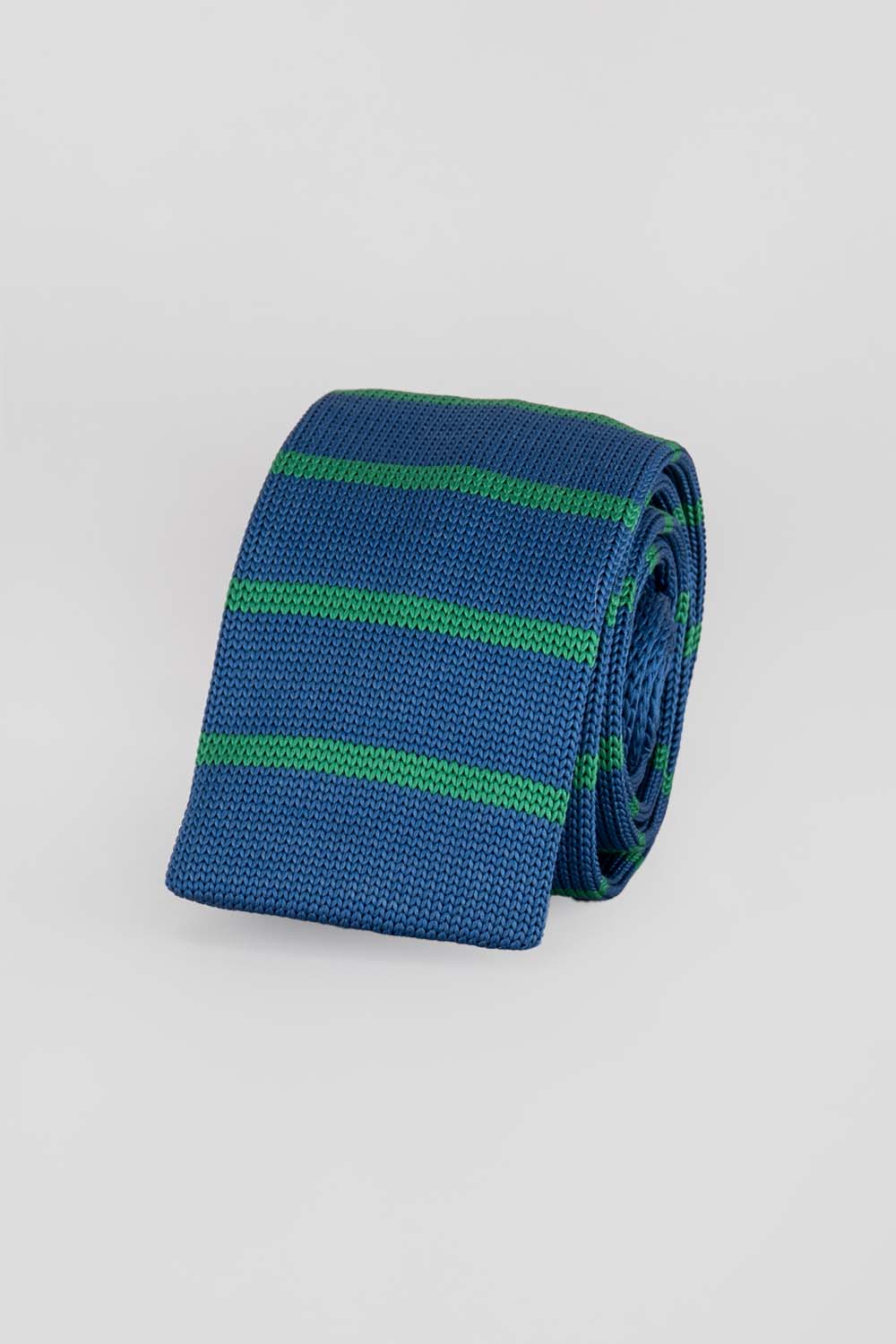 Jack Teal/Green Striped Men's Knited Tie Oswin Hyde