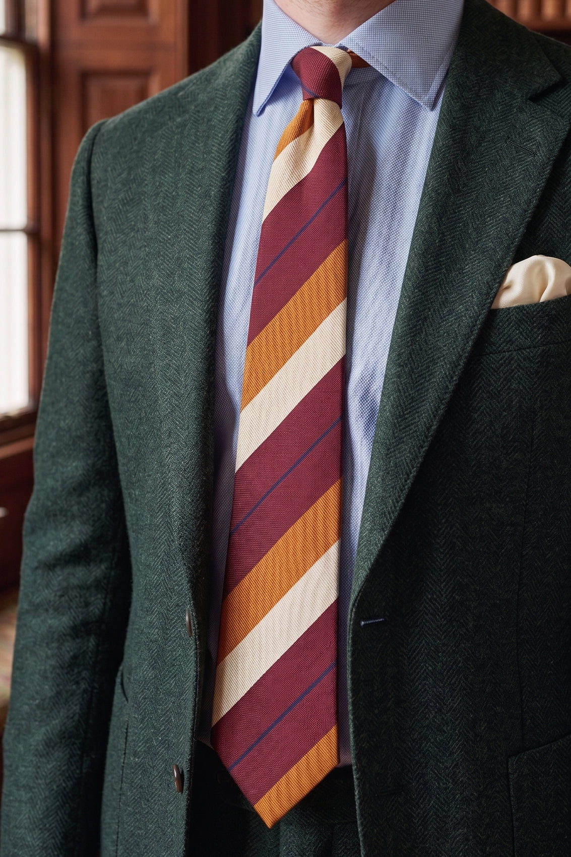 Oswin Hyde Red Silver Copper Stripes ties for men, designed to elevate your style. Made from high-quality materials.