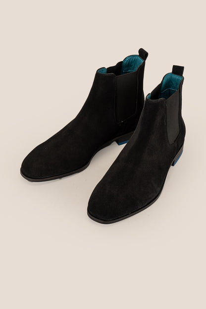 Vinnie Black Suede Chelsea Boots | Oswin Hyde