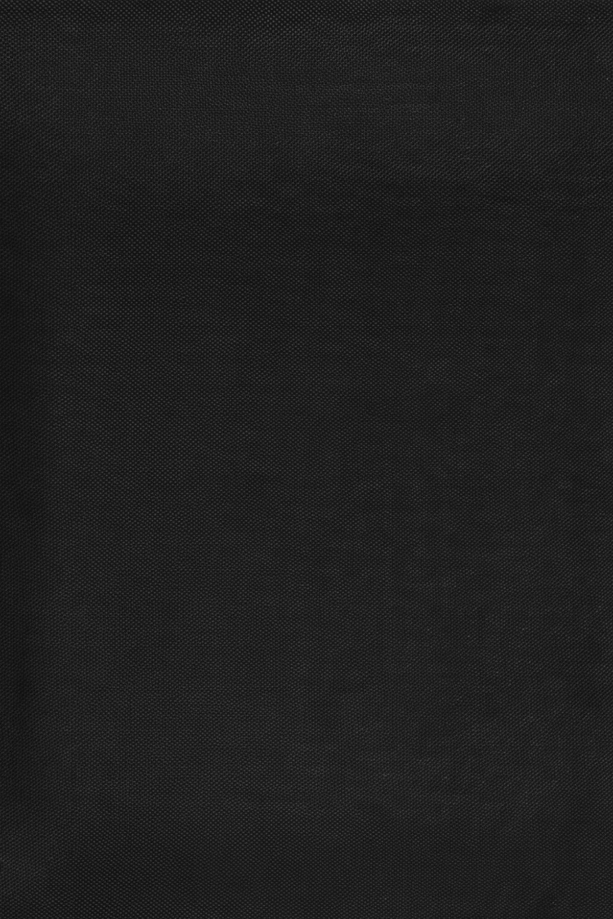 OSWIN HYDE luxury men's black silk scarf with fringed edges