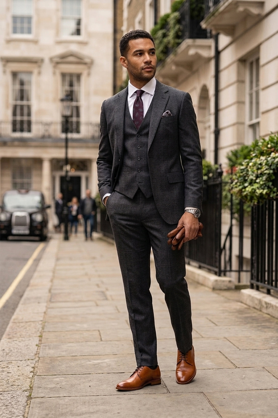 Edison tan leather Derby shoes for men featuring a 3-eyelet design, breathable lining, and durable leather sole for formal and smart casual occasions.