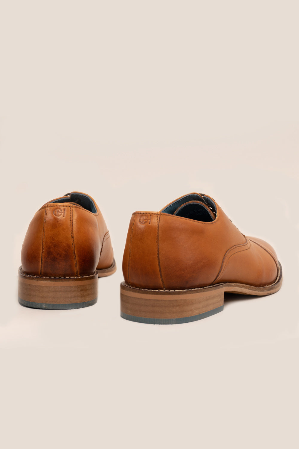 Oswin Hyde Tan Leather Toecap Oxford shoe
