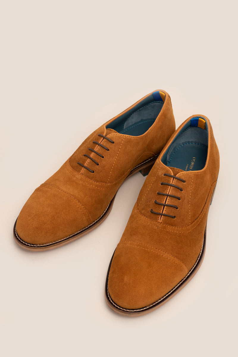 FOOT FEDERATION MOC-TOE MEN'S LEATHER SLIPPER TOBACCO