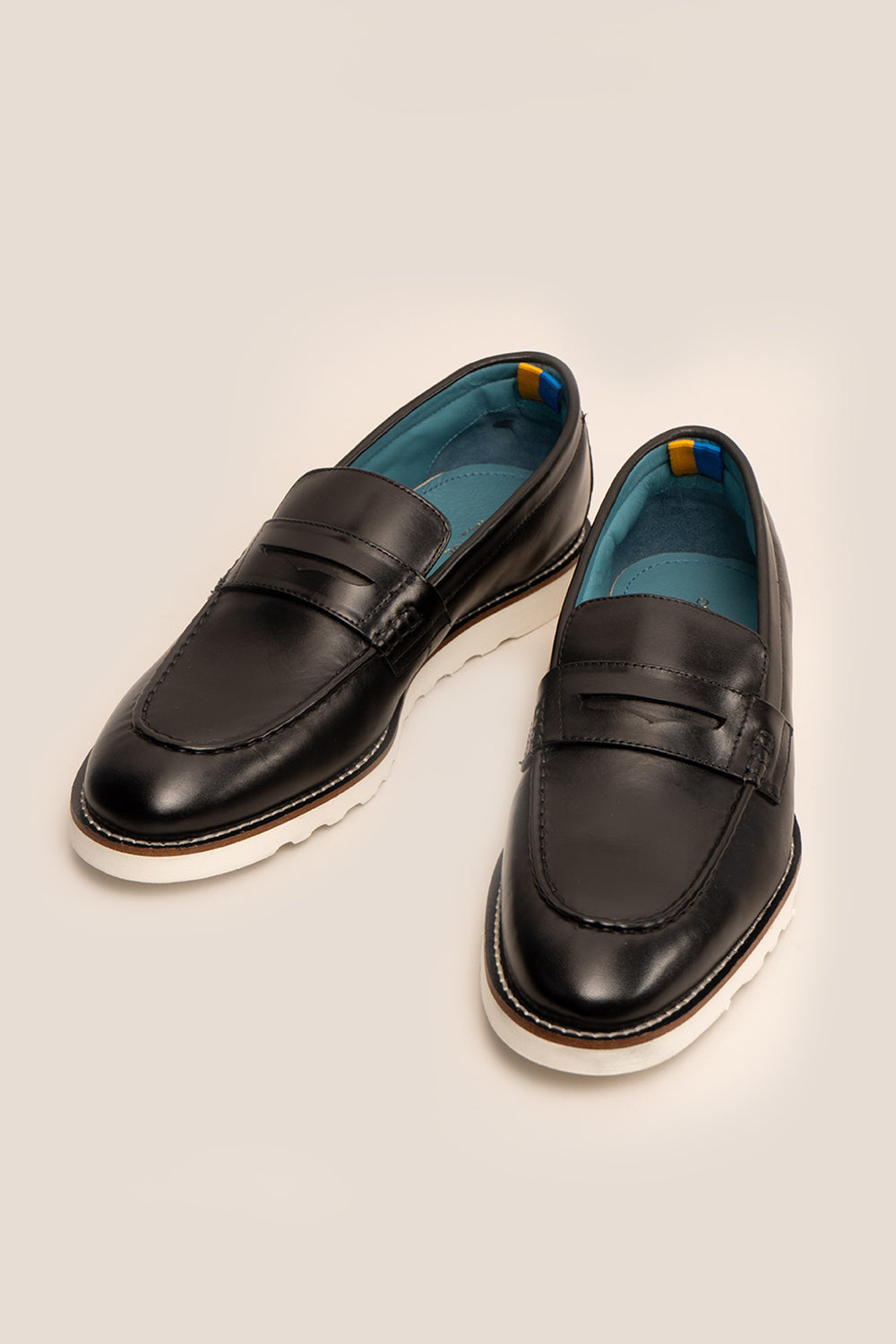 Mens Black Leather Loafers Oswin Hyde