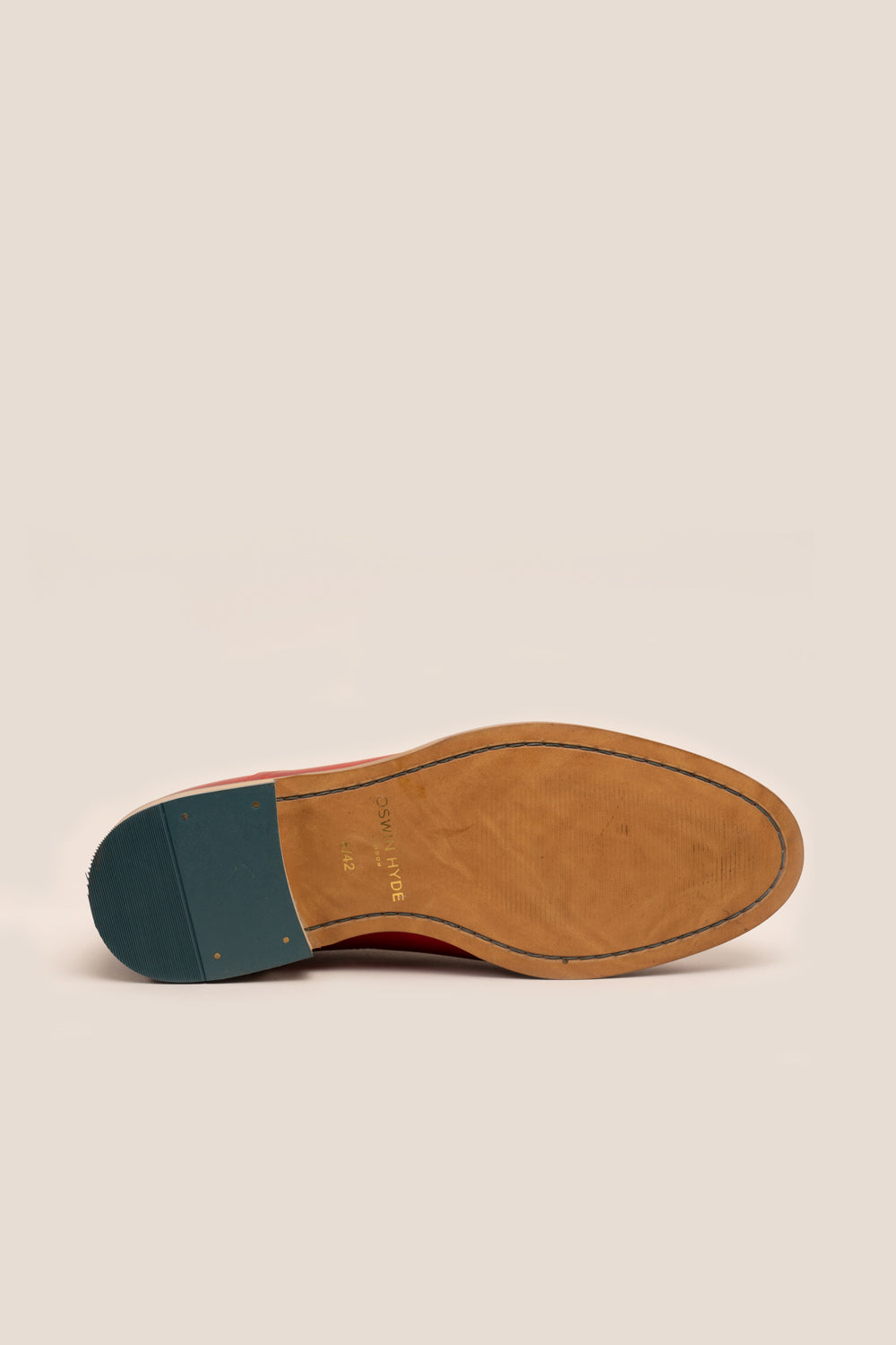 Oswin Hyde Cherry Leather Toecap Oxford shoe