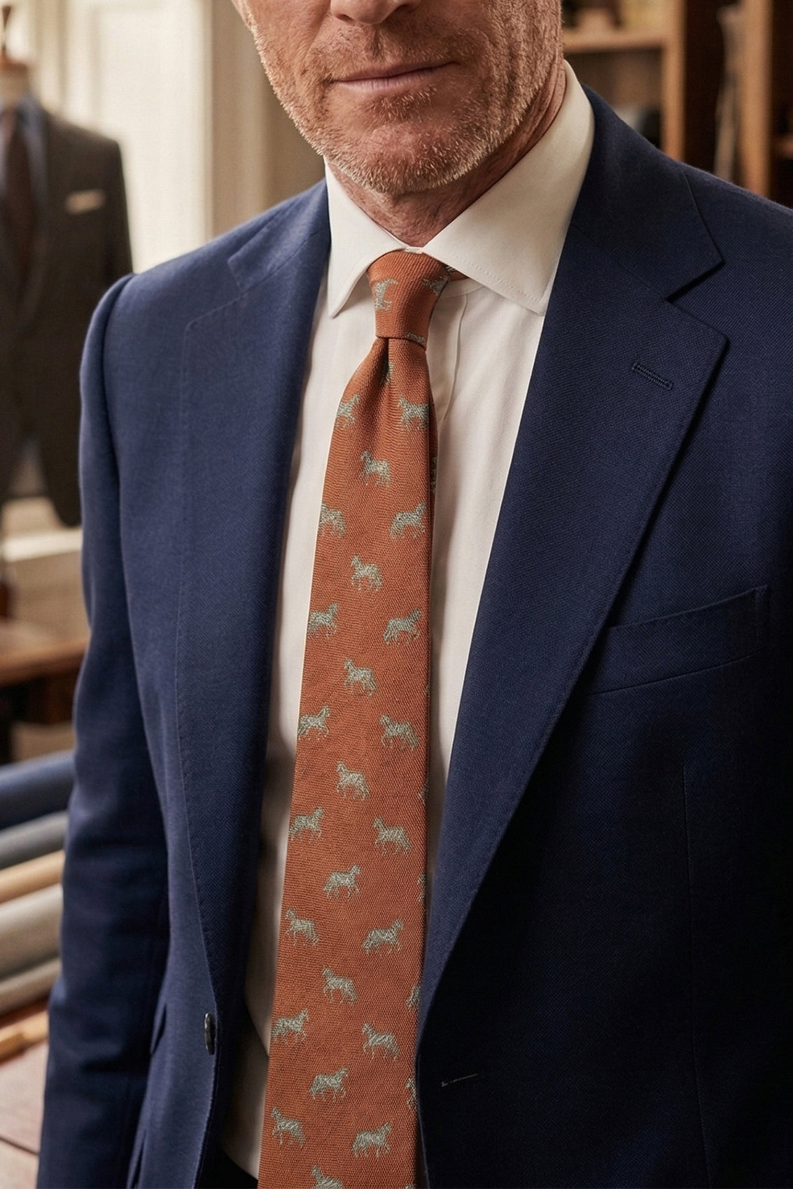 Stallion Bronze tie with luxurious design, ideal for weddings, office events, and formal occasions.