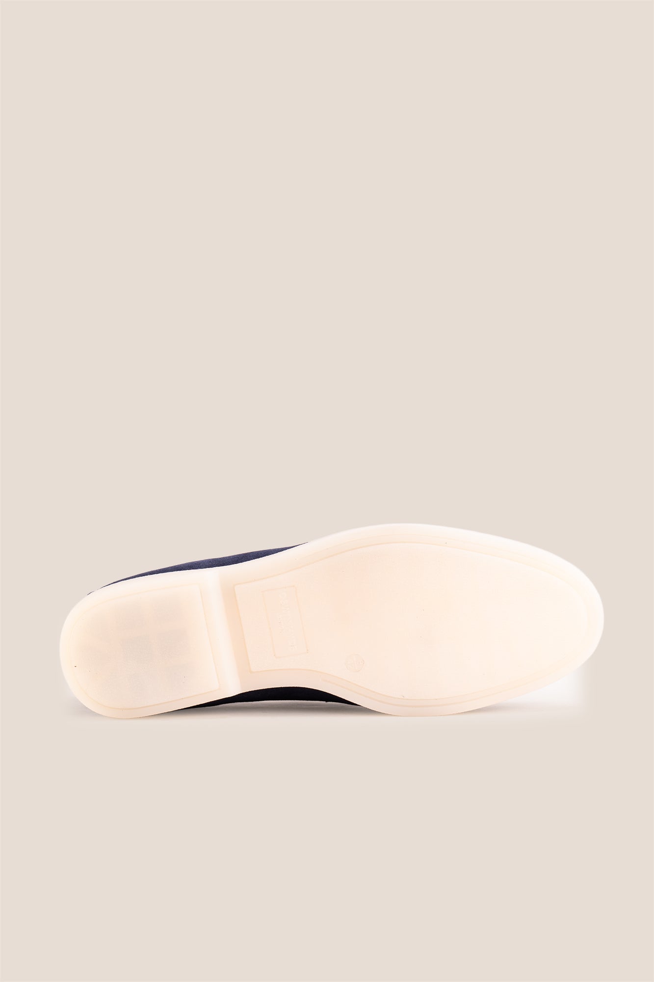 Oswin Hyde Morgan Navy suede loafers sole