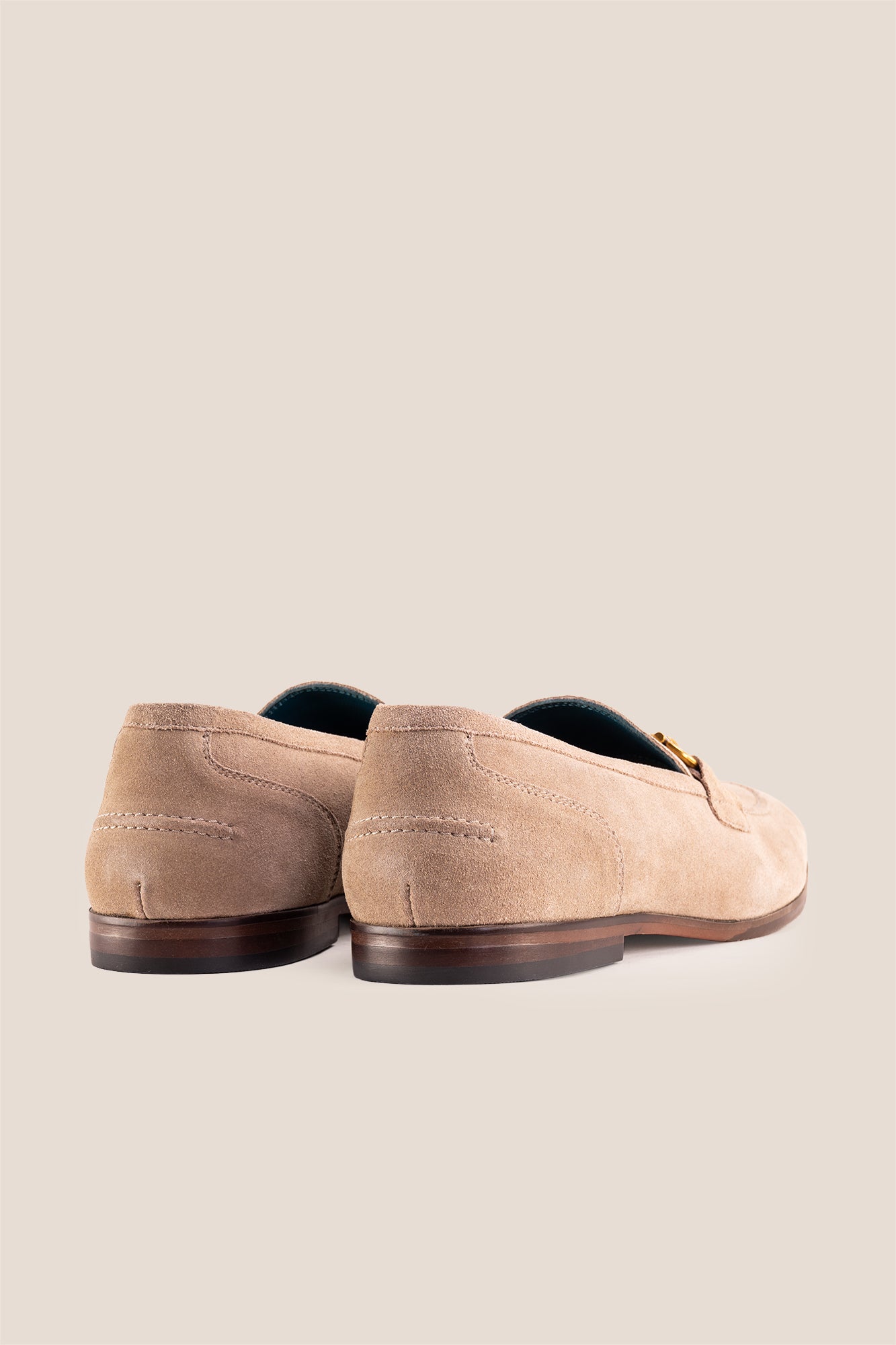 Horsebit men's Sand Suede Premium Loafers by Oswin Hyde with contemporary design and comfort.